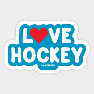 Love Hockey Heart Sticker